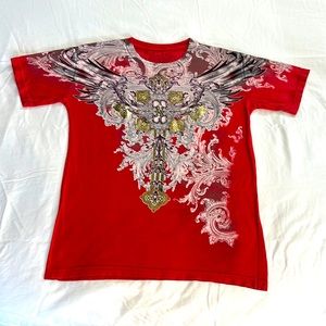 Xzavier Gothic Red metallic white accents L